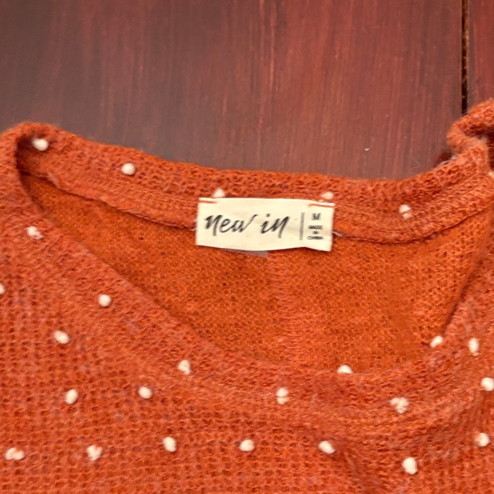 Orange Polka Dot Sweater - Picture 2 of 4